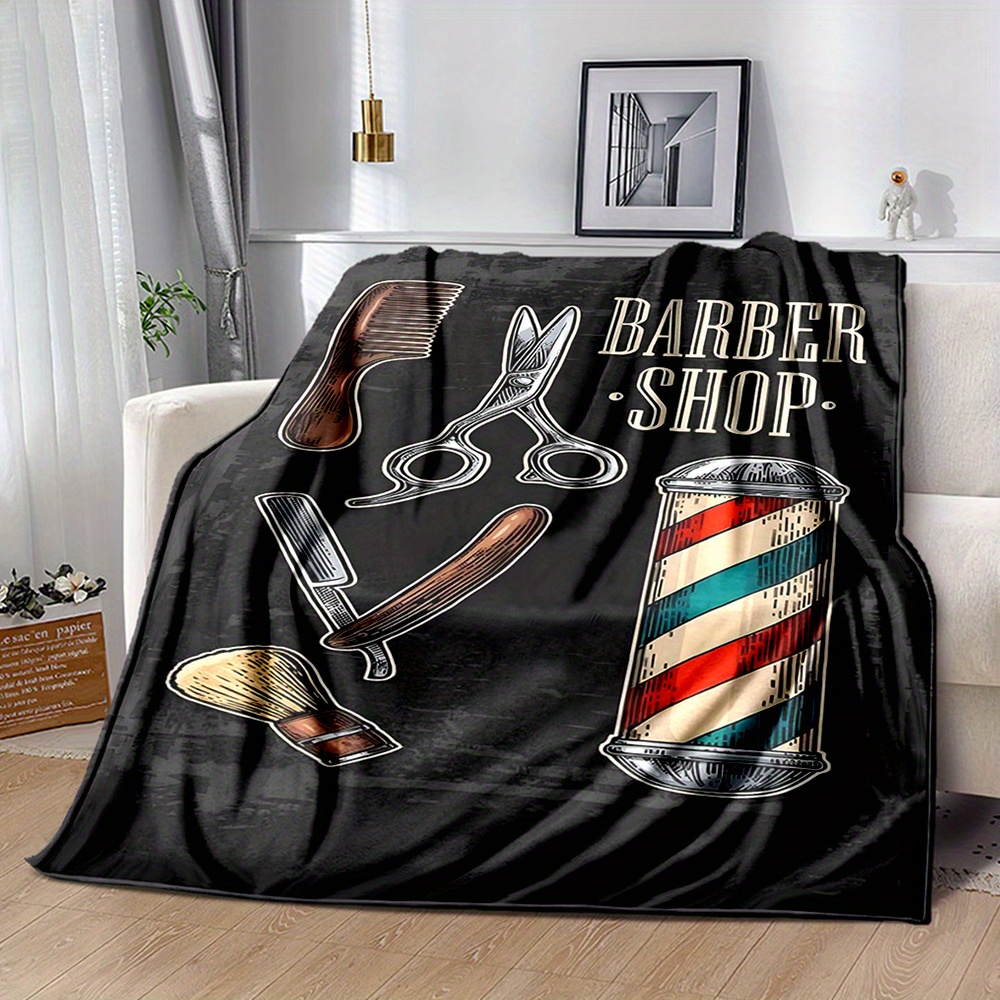 Koc w stylu vintage z motywem  – Mens Grooming Barber recenzja i cena