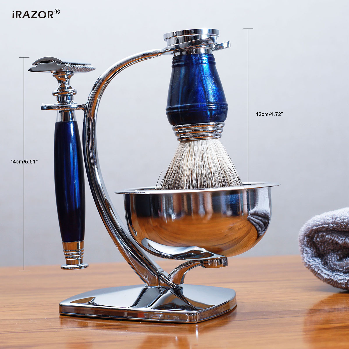 iRAZOR Royal Blue Luksusowy Ze – Men'S Grooming Set Gift recenzja i cena