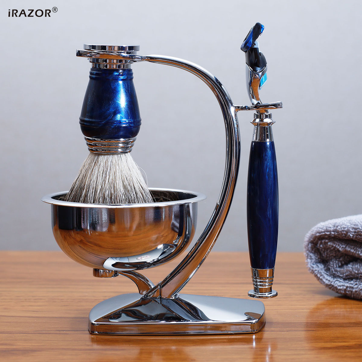 iRAZOR Royal Blue Luksusowy Ze – Men'S Grooming Set Gift recenzja i cena